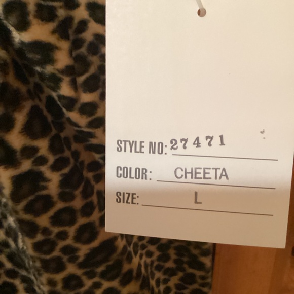 NWT Terry Lewis Cheeta Print Faux Fur Skirt L NWOT - Picture 2 of 4